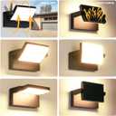 Outdoor LED Wall Lights 40W Black Flood Lights 350Rotation Exterior Lighting Fixture Commercial Security 3000K Waterporof for Barn Yard Garage Building Area Backyard