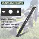 AC04029 Lawn Mower Blade Compatible with Ryobi PBLLM05 RY401170 RY401017 RY401180 RY401018 20 Inch 40V Brushless Mowers 2 Packs