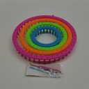 Generic Knitting Loom Set, Circle Round Knitting Looms Craft Kit Tool, Crochet with Hook Needle and Pompom Scarf Maker for DIY Hat Scarf Shawl Sweater Sock Blankets