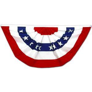Annin Flagmakers Pleated Full Fan Flag Bunting Decorations, Large, 3 x 6 Feet (Model 483200) 100% Made in USA