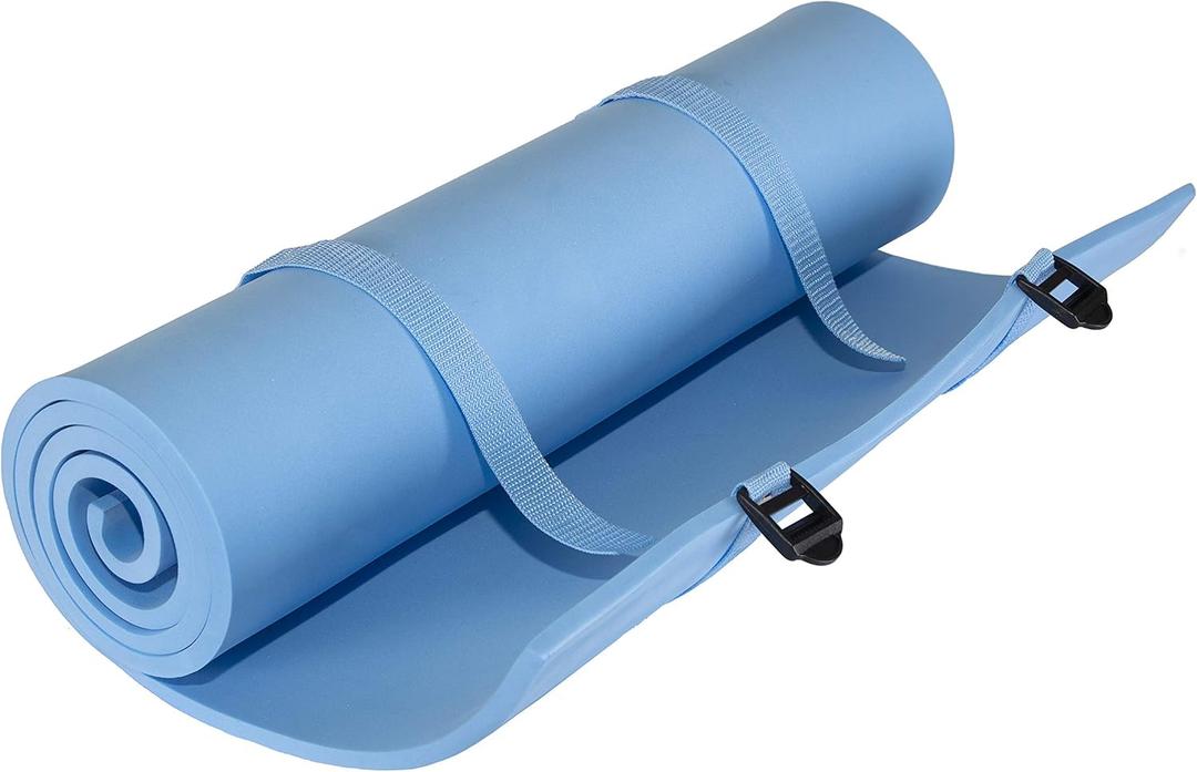 Stansport Pack Lite Camping & Backpacking Sleeping Pad Lightweight Closed Cell Foam Mat Waterproof & Puncture-Proof Roll-Up Portable Design for Hiking & Outdoor Sleep Straps Included  72"L x 19"W x 0.38"Th