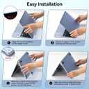 EooCoo Case Compatible with MacBook Air 13 inch M5 2026-2022 M4 M3 M2 A3449 A3240 A3113 A2681, Matte Hard Shell Scratch Resistant Protective Cover Compatible for MacBook Air 13.6 inch, Frost SkyBlue