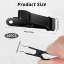 20 Pcs Metal Small Alligator Clamps, Mini Spring Clamps Crocodile Small Clamp for Crafts Paper Photo, 1.58 x 0.5 Inch Mini Clips Hanging for Wires Photo Snacks Paper Christmas DIY Decoration (Black)