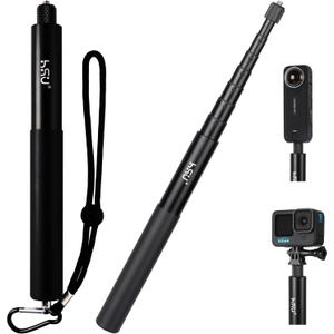 HSU 59/150cm Invisible Selfie Stick for Insta360, Extension Monopod Pole for Insta360 X4, X3, X2, X, Insta 360 ONE R, RS, GoPro, DJI Action Camera