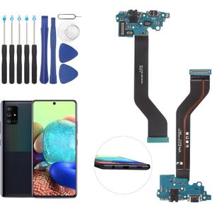 USB Charging Port for Samsung Galaxy A71 5G A716U Dock Connector Charger Board Flex Cable Assembly Replacement for Samsung Galaxy A71 5G A716U with Tools(Only for A716U)