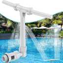 [Patent Pending] POOLHACKER 2025 Upgrade Pool Fountain - Dual Spray Water Fountains for Above Ground/Inground Pools, 2-in-1 Adjustable Waterfall Pool Sprinkler Fountain (for in-tex & for Best-Way)