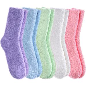 Fuzzy Socks for Women Cozy Fluffy Slipper Socks Soft Warm Winter Fleece Plush Sleeping Gift Socks