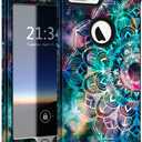 Hocase iPhone 8/7 Plus Case - Mandala in Galaxy, Heavy Duty Shockproof Hybrid Protection Hard Plastic + Silicone Rubber