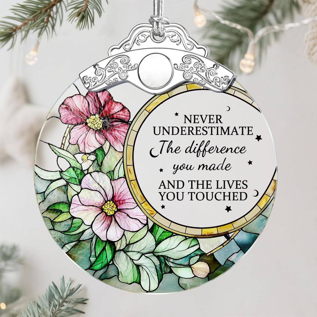 Christmas Ornaments  Ideal for Friends Moving Away, Coworker Leaving, Retirement Gifts for Women & Men, and Goodbye, Going Away, Farewell Gifts for Coworkers, Boss, Work Besties & Best Friends - D