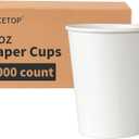 RACETOP 8 oz Disposable Paper Coffee Cups, 1000 Pack