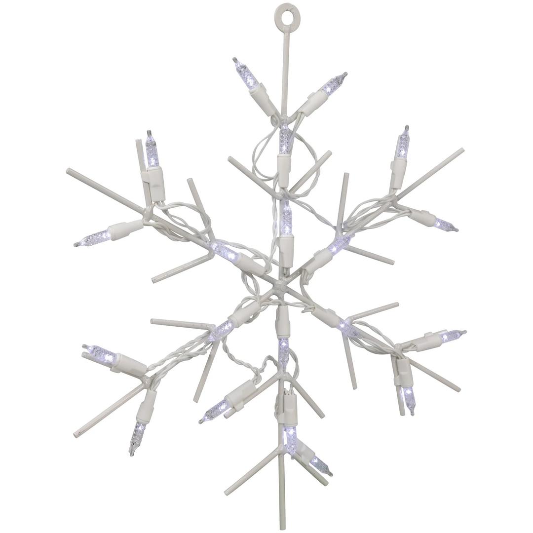 Northlight 13" White LED Lighted Snowflake Christmas Window Silhouette