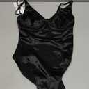 Velius Women's Sexy Metallic Shiny Bodysuit Tank Tops for Night Club Going Out (Black, XS)