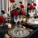 Ciaell 24PCS Plastic Wine Glasses - 7 Oz Plastic Goblets for Party - Clear Vintage Drinking Glasses - Disposable Water Goblets Set for Wedding, Bar, Wine, Beer, Juice, Cocktail, Whiskey