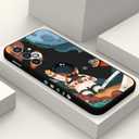 for Samsung Galaxy S24 Case, Creative Flower Pattern Design S24 Phone Cover Drop Protection Soft Ultra Thin Scratch Resistant Microfiber Lining Inner for Samsung S24 Case-Astronaut Black