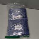 MANDIOO Pack of 2 Decorative Throw Pillow Covers Faux Fur Striped Plush Soft Cushion Covers Pillow Cases Bedroom Living Room Sofa Home 22x22 Inch Blue