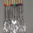 8 PCS Marshmallow Roasting Sticks, Telescoping Smores Sticks for Open Fire Pit, 32 Inch Long Marshmallow Toasting Barbecue Forks S'mores Skewers for Campfire Camping Hotdog Hot Dog Bonfire Grill
