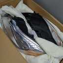 Pair Headlights Assembly W/Bulbs For 2012 2013 2014 Ford Focus SE SEL Titanium Base Hatchback Sedan Replacement Halogen Headlamps Driver and Psaaenger Side Chrome Housing Clear Lens(LH&RH)