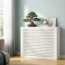 Radiator Cover Shelf White Heater Cover with Shelf Wooden Radiator Covers Radiator Cover for Old Radiator No Drill Radiator Shelf for Office Living Room Bedroom Hallway (39.3 x 31.4 x 7.8 in), 39.3 x 31.5 x 7.8 in