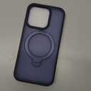 CACOE Magnetic Case for iPhone 15 Pro 6.1 inch with 360 Rotatable Ring Stand, Compatible with MagSafe Car Phone Mount, Cases Cover Phone Holder for Desk Meeting/Videos Dark Blue