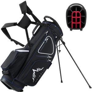 GoHimal 14 Way Golf Stand Bag, Golf Bags for Men with Stand, Top Dividers Ergonomic with 10 Pockets Golf Club Bags
