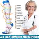 6 Pack Copper Compression Socks for Women and Men Circulation-Best Support for Medical,Running,Nursing,Athletic