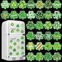 Outus 30 Pcs St. Patrick's Day Diamond Painting Magnet Luminous Diamond Art Magnets Kits for Refrigerator Irish Shamrock St Patrick Magnets Sticker for DIY Craft Home Decors