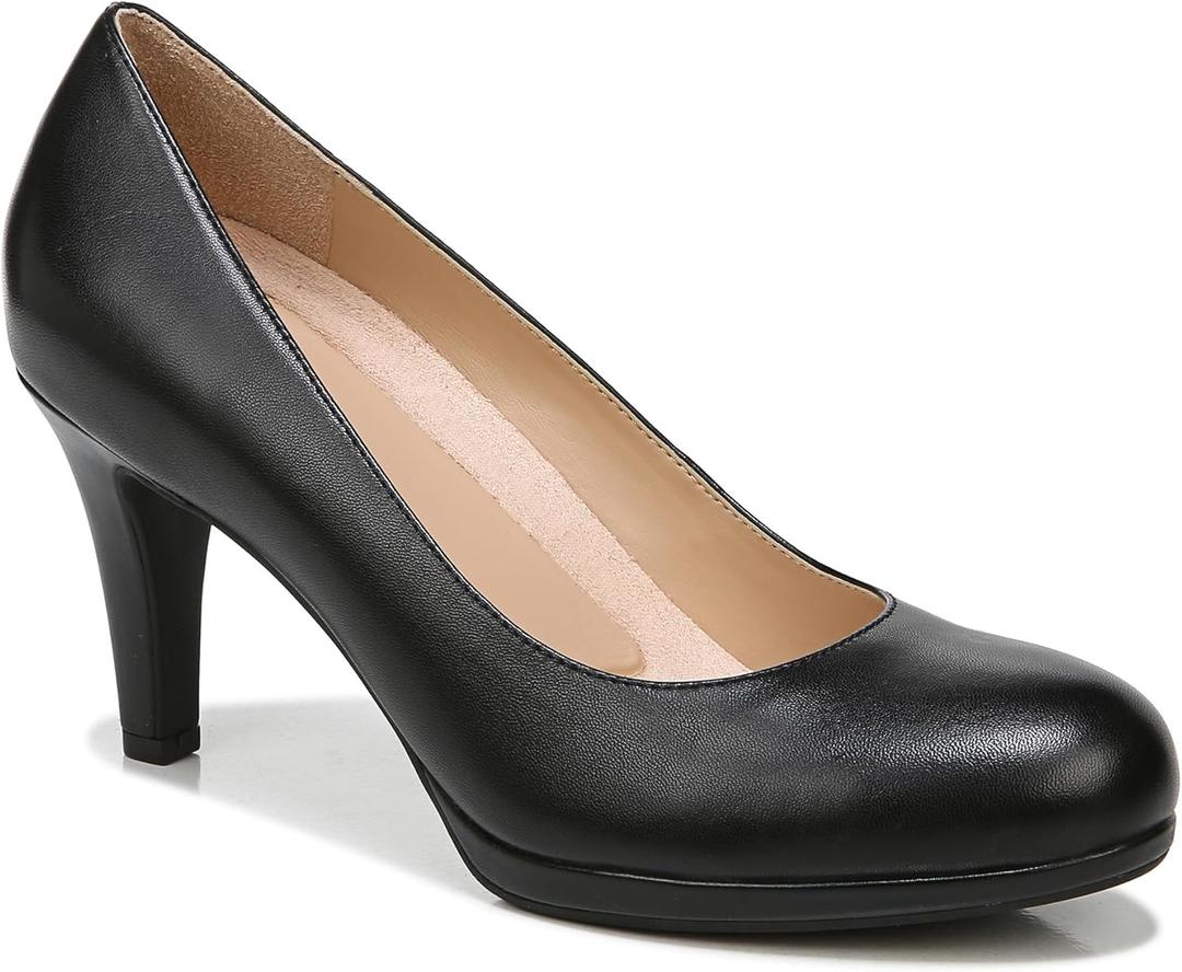 Naturalizer Womens Michelle Classic High Heel Pump (6, Black Leather)
