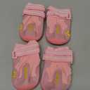 QUMY Dog Shoes for Large Dogs, Medium Dog Boots & Paw Protectors for Winter Snowy Day, Summer Hot Pavement, Water-Resistant in Rainy Weather, Outdoor Walking, Indoor Hardfloors Skid-Resistant Sole (Size 5: 2.4''x2.8''(W*L) (Pack of 4))