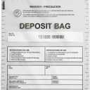 Clear Plastic Deposit Bags 9"x12" | Secure Bank Deposits, Cash Handling or Safe Currency Transportation | Sequential Barcodes | Tamper-Evident | Tear-Off Receipt for Security | 100-Pack
