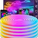 LETIANPAI 32.8Ft Neon Rope Lights, Flexible Led Rope Lights Control with App/Remote, Multiple Modes Rope Lights,IP65 Outdoor RGB Led Neon Lights Waterproof, Music Sync Gaming Led Light Strip (32.8FT)