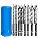 8 Pack Masonry Drill Bit Set Twist Drill Bit Concrete Dry Eccentric Drill Bit for Wood, Glass, Metal, Plastic, Hexagonal Handle Universal
