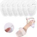 3 Pairs Ball of Foot Cushions, Heel Inserts for Women Non Slip Heel Pads Metatarsal Pads Women High Heels Comfort Pad Non-Slip High Heels Comfort Shoe Filler (Clear)
