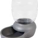 Petmate Replendish Gravity Waterer with Microban for Cats and Dogs, 4 Gallons,Silver, Made in USA