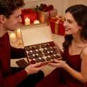 2 x Valentine's Day Love Heart Chocolate Silicone Mold - 12-Cavity Heart/LOVE Pattern Baking Mold for Chocolate/Candy/Food-Grade, 8.7x6.5x0.7in