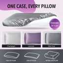 19 Momme 100% Mulberry Silk Pillowcase (Pillow Cap Style) Standard & Toddler Size, Easy On/Off for Travel & Home, Cooling Smooth for Hair & Skin, Quick-Dry, Lavender