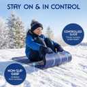 Roll Up Sleds for All Ages, Flexible Snow Carpet Mat 45- Durable, Foldable Snow Sled Equipped with Two Handles, Made in Canada, Non-Slip Surface, Smooth Glide