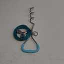 Supet Dog Tie Out Cable and Stake, Heavy Duty Runner with 32/16/10 FT Lead, Long Leash/Tether for Camping Backyard Outdoor Ground, Chain for Medium Large Dogs up to 125lbs (Turquoise)