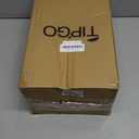 TIPGO Bathroom Trash Can with Lid, 10 Liter/ 2.6 Gallon Slim Garbage Can, Small Trash Bin Waste Basket with Pop-Up Lid for Kitchen, Bedroom, Living Room, Office (2 Pack, Black)