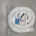 Cable Management Sleeves 1.5in - 2 Pack 4.1ft Split Braided Cable Sleeve White, Wire Organizers for Cords, Hard PE Cord Protectors from Pets, Flexible Cord Wrap Wire Sleeve for Computer Cord Organizer