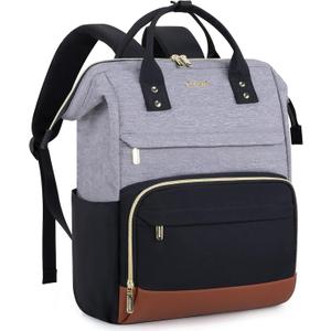 LOVEVOOK Mini Backpack for Women, Cute Small Backpacks Purse, College Bookbag for School, Fashion Bag for Work Travel Gift, 14 inch Lightweight Daypack, Black-Gray-Brown