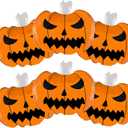 2 x 6 Pieces 30 Inches Halloween Pumpkin Foil Balloons Decorations, Large Scary Jack-O'-Lantern Design Mylar Balloons for Spooky Trick-or-Treating, Haunted House, and Halloween Party Supplies