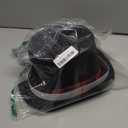 Nicky Bigs Novelties Black Christmas Top Hat, Snowman Hat for Men With Plaid Band & Berries, Pilgrim Hats, Victorian TopHat For Adults, Ugly Christmas Sweater Costume Black TopHat, One Size Fits All