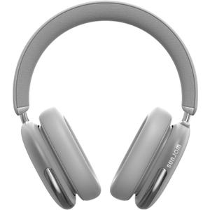 Freepods 120H Playtime Bluetooth ANC/ENC Pro-Level Active Noise Cancelling Over-Ear Headphones Wireless, Headphones with Built-in Microphone Type-C Charging for Call Travel Sports Gym (Silver)
