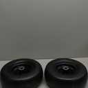 11x4.00-5 Flat Free Lawn Mower Tire and Wheel with 3/4" or 5/8" Bushings, 3.4"-4"-4.5"-5" Centered Hub, Smooth Tread Tire for Zero Turn Mowers, 2 Pack (11x4.00-5 Flat Free (Smooth Tread))