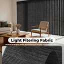 UNISHADES Vertical Blind Replacement Slats for Indoor Windows Modern Window Treatment, Light Filtering, Easy DIY, 20-Pack Black, 3.5" x 82.5"
