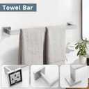 10-Piece Bathroom Hardware Accessories Set-Brushed Nickel Towel Bar, Holder & Racks-SUS304 Stainless Steel-Wall Mounted,23.6-Inch