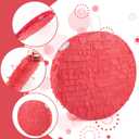 Red Pinata Red Circle Round Blank Pinata with Bat Stick Blindfold Confetti for Kids Birthday Wedding Celebration Baby Shower Carnival Party Supplies,13 x 13 x 3.15 Inches
