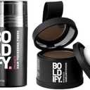 Boldify Hair Fiber + Hairline Powder: Build & Conceal Bundle - Undetectable Hair Thickener for Fine Hair, Instant Stain-Proof Root Touchup Powder, For Men & Women (Medium Brown)