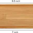 Yarlung 10 Pack Small Bamboo Saucers, 7 Inch Plant Saucers Rectangular Flower Pot Drainage Trays for Succulent, Cactus, Small Indoor Plants