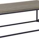 Coaster Home Furnishings - Birdie - Rectangular Coffee Table with Laminate Veneer Surface, Metal Frame, Open Base and Minimalist Design - Living Room - 47-Inch - Sonoma Grey and Black - 705618